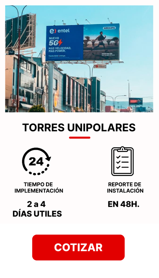 tarjeta torres unipolares